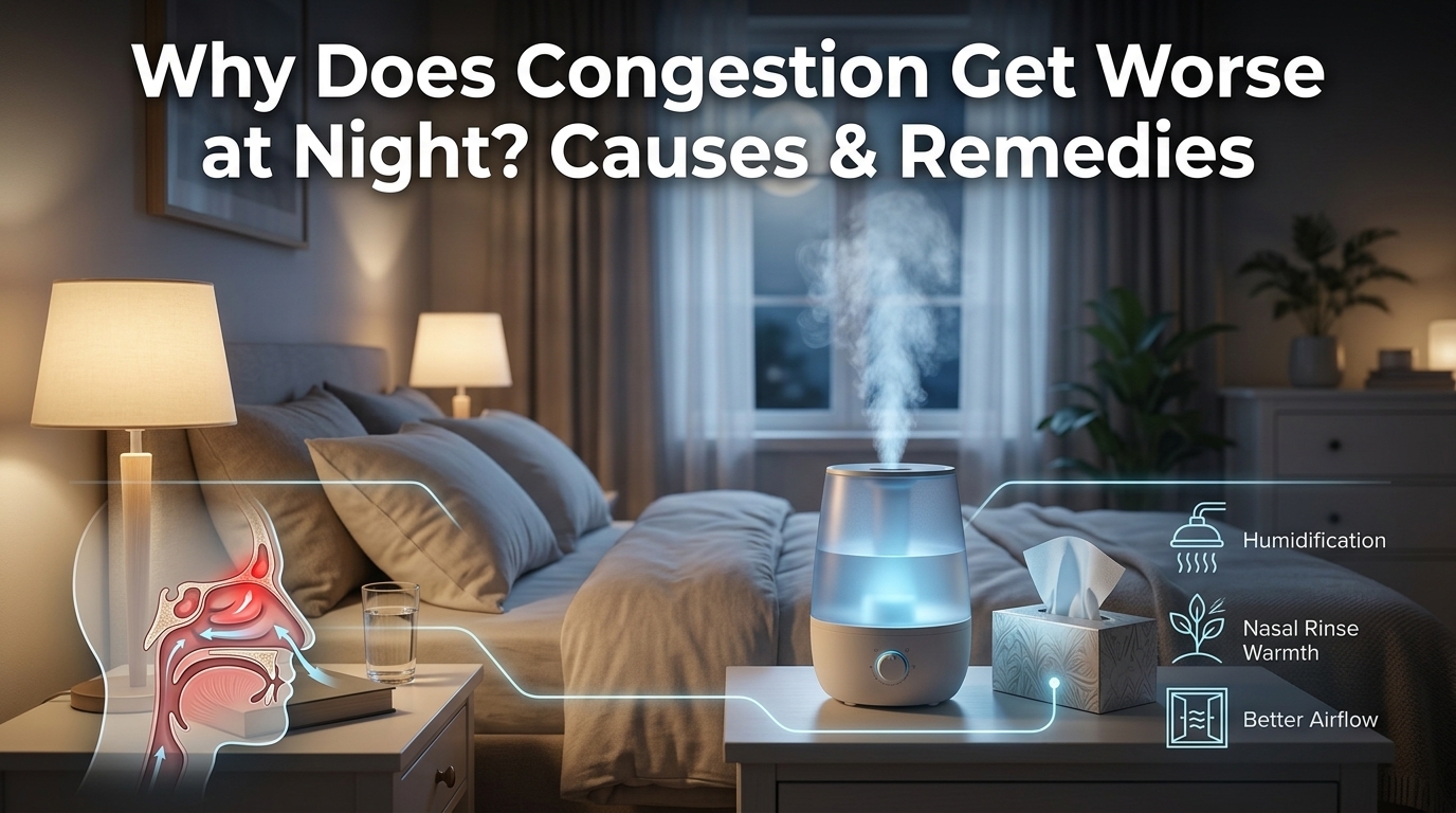 Why Does Congestion Get Worse at Night? Causes & Remedies